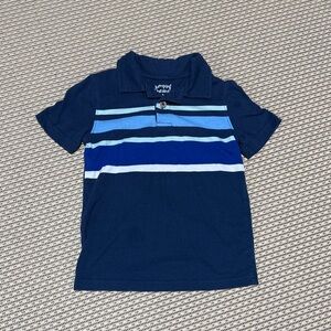 5 Jumping Beans Kids Polo Shirt in Navy and Light Blue Stripes